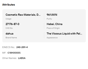 Linear Alkylbenzene Sulfonic Acid LABSA 96%Min Oil Soluble CAS 27176-87-0 - Product Image 6
