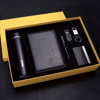 Hochwertiges Geschenkset Luxus für Mitarbeiter: Thermoskanne, Herren-Schlüsselanhänger, Notizbuch und VIP-Box – Ideal für Eröffnungsfeiern oder Geburtstage