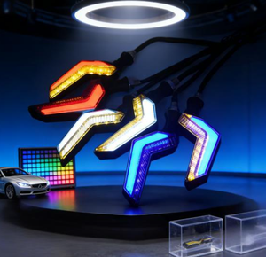 Accesorios de Modificación para Motocicletas, Luz Direccional LED de Dos Colores con Forma de Ala, Efecto de Agua Fluyendo, Alas de Ángel Horizontales - Product Image 3