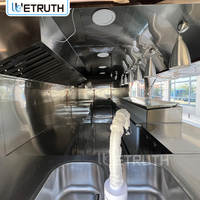 Camion de restauration mobile Wetruth en acier inoxydable avec cuisine complète, camion de boulangerie commercial, camion de pizza, remorque de restauration