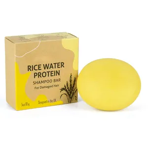 Eco Friendly Solid Organic and Vegan Natural Argan oil and Rice Shampoo Bar of Private Label Soap