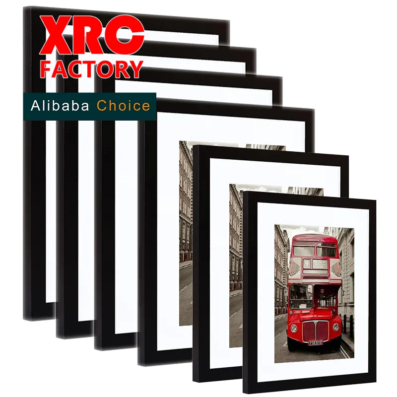 चीन आपूर्तिकर्ता अनुकूलित सस्ते आकार A3,A4,5X7,8x10,11x14,12x16, 12x12,24x36 सफेद काला लकड़ी फोटो फ्रेम पोस्टर चित्र फ्रेम