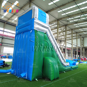 Tobogán Acuático Inflable de Mármol Verde WINSUN, Tobogán Acuático Inflable Comercial con Piscina para Niños y Adultos - Product Image 5