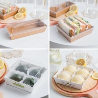 Barquette alimentaire jetable en papier kraft recyclé, forme personnalisée, finition mate, revêtement UV pour sushis, salades, livraison de repas, plats à emporter