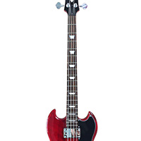 Basse Électrique SG 4 Cordes Bourgogne Corps Acajou Touche Palissandre Guitare Basse Électrique Service Personnalisé Disponible