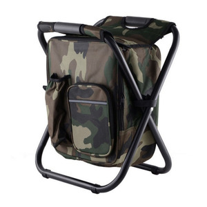 New Outdoor Foldable <b>Stool</b> Chair with Cooler Bag for Fishing Foldable Beach Chair Cooler Backpack - Product Image 2