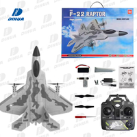 F22 RC Jet Avion Modèle Avion 2.4Ghz 4 Canaux Télécommande avec Double Modes de Vol Jet Fighter Jouet pour Enfants et Adultes