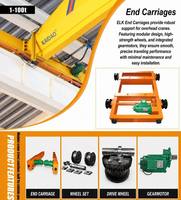 Grue de centre logistique Elk, capacité de levage 100T, portée 20m, classe de travail A3-A5, garantie 2 ans pour conteneurs rapides