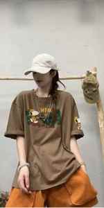 Luxury Feel Women Tee Open Back <strong>T</strong>-<strong>shirt</strong> Vierge 100% Coton Enzyme Wash Cotton Jersey Knit Woven Soft Hand <strong>T</strong>-<strong>shirt</strong> Blanc - Product Image 4