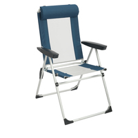 Chaise de camping de plage à cadre en aluminium léger avec repose-tête amovible
