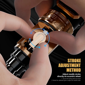 <span class=keywords><strong>Kit</strong></span> de machine à tatouer sans fil Ambition Epoch Max, batterie 2400 mAh, entraînement direct, course réglable 1-5 mm, moteur sans balais, 34+42 mm - Product Image 5