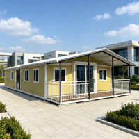 Maison conteneur préfabriquée extensible 20 pieds 40 pieds, 2 chambres, moderne, modulaire, mobile, de luxe, villa familiale portable
