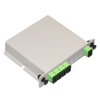 Répartiteur optique à fibre 1x4 SC APC, couplage optique passif PLC SM monomode, connecteur pour boîtier de distribution FTTH et panneau de brassage