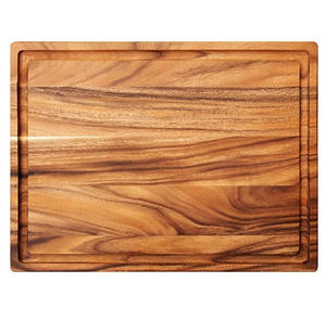 Planche à découper en bois d'acacia écologique et durable, avec rainure pour le jus, extra épaisse, bloc de boucher pour la cuisine à domicile, fromage - Product Image 1