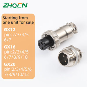 ZHQCN Électrique GX12 GX16 GX20 Aviat Connecteurs Fils Câble 2 3 4 5 6 7 8 <span class=keywords><strong>9</strong></span> 10 Aviation Plug Socket Connecteur Circulaire - Product Image 2