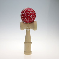 Jouet de kendama en bois pour enfants avec logo personnalisé, balle colorée à motifs craquelés
