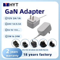 Adaptateur secteur mural CE ETL 61347 en matériau PC, 12V 6W 0.5A-2A AC/DC 5V 9V 8.4V 15V 24V