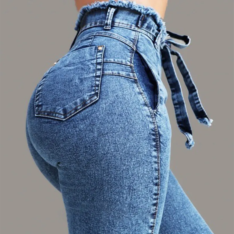 2023 new arrivals spring high waist stretch skinny judy blue denim jeans pants for women