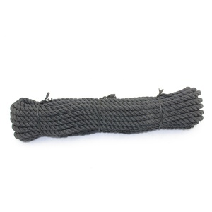1/2'' diameter polyester 3 strands twisted dock line ,white or navy color dock line with spliced ring - Product Image 1