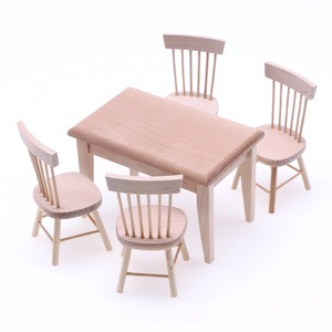 Maison <span class=keywords><strong>de</strong></span> poupée en bois miniature, <span class=keywords><strong>table</strong></span> et <span class=keywords><strong>chaise</strong></span> <span class=keywords><strong>de</strong></span> salle à manger, accessoires <span class=keywords><strong>de</strong></span> scène <span class=keywords><strong>de</strong></span> jeu alimentaire miniatures Ob11, meubles assortis, modèle - Product Image 2