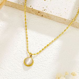 สร้อยคอผู้หญิงขายดีอเนกประสงค์ ชุบทอง PVD 18K แฟชั่นรูปหัวใจประดับเพชรรัสเซียแบบโรมัน ขายส่ง - Product Image 3