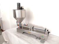 Remplisseuse pneumatique de pâte entièrement automatique à piston, gamme 5-5000 ml, machine de remplissage de pâte pneumatique de table avec trémie