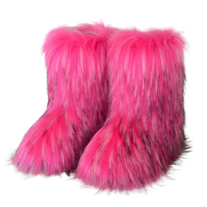 Bottes de neige unisexes européennes et américaines à jambe courte, mi-<span class=keywords><strong>mollet</strong></span>, antidérapantes, chaudes, en fausse fourrure, style laine de plage, douces et confortables, très tendance - Product Image 1