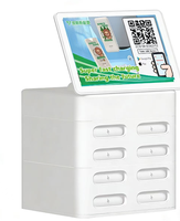 Station de recharge de téléphone portable durable à 8 emplacements avec fonction de paiement POS et paiement portable