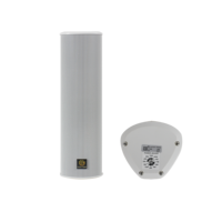 Altavoz de Columna para Exteriores de Aluminio con Clasificación IP66, con Conector de Alimentación y Soporte, para Sistemas de PA Comerciales