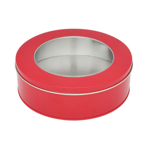 Tùy chỉnh in vòng bánh Hộp Quà Tặng thiếc với cửa sổ <span class=keywords><strong>PVC</strong></span> - Product Image 1