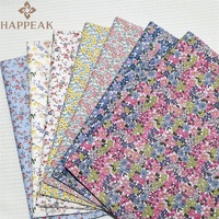 HAPPEAK Vente Chaude Popeline Tissu Coton Impressions Florales Impression Personnalisée Petite Fleur Imprimé Coton Tissu pour Robe