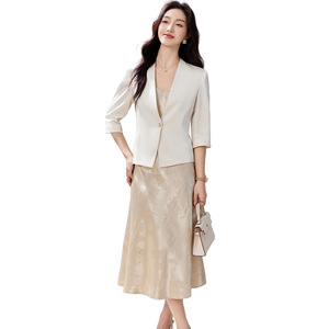 Women's Black Acetate Blazer Mid Length Sleeve Slim Fit Elegant Spring Summer 2026 Style Solid Color - Product Image 5