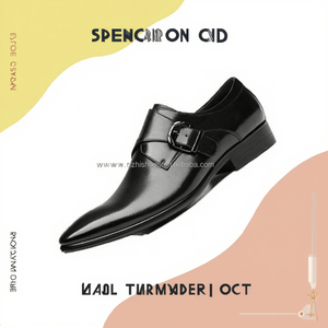 Chaussures habillées pour homme en cuir véritable à bout fermé avec bride, rehaussantes, pour affaires et mariage – Grande Vente - Product Image 3