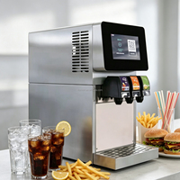 Machine à boissons automatique commerciale à 3 robinets, fontaine à soda électrique portable haute capacité en acier inoxydable