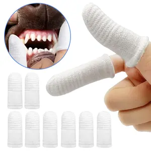 2023 Pet spazzolatura a due dita culle per dita denti da cucciolo strumento per la pulizia orale gattino spazzolino da denti per animali domestici accessori per la cura forniture