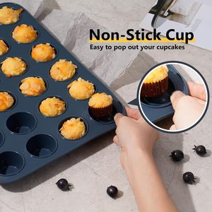 Không dính 24 Mini ly nướng bánh Silicone Muffin Pan - Product Image 5