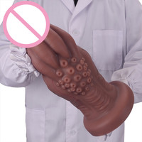 Énorme Godemichet Manuel en Silicone avec Ventouses, Masturbateur Vaginal Féminin, Dispositif de Dilatation Anale, Jouets Anaux, Jouets Sexuels pour Femmes
