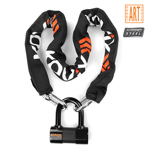 Chaîne de sécurité ronde en acier renforcé et trempé pour vélo/<span class=keywords><strong>scooter</strong></span>, étanche IP67, utilisation intérieure/extérieure, avec clé, longueur 1200 mm - Product Image 4