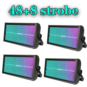 4 Pezzi LED 200W 864RGB+96Bianco 48+8 Segmenti Strobo con Controllo Sonoro DMX Super Luminoso per DJ, Discoteca, Effetti Scenici, Feste e Illuminazione da Palco - Product Image 1
