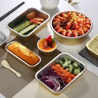 Moule à gâteau en aluminium de 2200ml pour extérieur, moule à pâtisserie de 11 pouces, vaisselle de pique-nique jetable de 75oz, boîte en aluminium à emporter