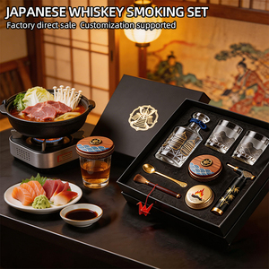 Elegante Set de Regalo de Coctelería de Madera con Ahumador, Diseño de Sushi, Ideal para Whisky y Entusiastas de los Bares - Product Image 2