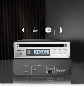 Lecteur CD Bluetooth bidirectionnel avec fonction de ripage de CD, sortie optique USB et AUX, télécommande, appareil audio pour la maison et la voiture, idéal pour l'étude - Product Image 1