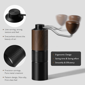 Molinillos <span class=keywords><strong>de</strong></span> Café Manuales Portátiles Mini <span class=keywords><strong>de</strong></span> Aluminio con Logotipo Personalizado, Ajustables, con Núcleo <span class=keywords><strong>de</strong></span> Acero Inoxidable y Muelas <span class=keywords><strong>de</strong></span> 6 Estrellas - Product Image 2