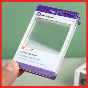 Porte-cartes en plastique personnalisé multicolore - Cadre photo transparent style médias sociaux coloré avec impression numérique pour la promotion de la marque - Product Image 4