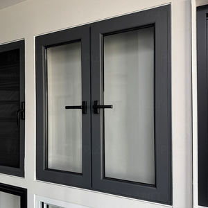 Ventanas de Aluminio con Doble Vidrio para Balcón, Resistentes a Huracanes, con Triple Acristalamiento, Aislamiento Acústico, Color Negro - Product Image 2