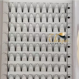 Fans préfabriqués noirs Ultra foncés 4d 5d volume cils d curl 010 fans préfabriqués racines courtes - Product Image 3