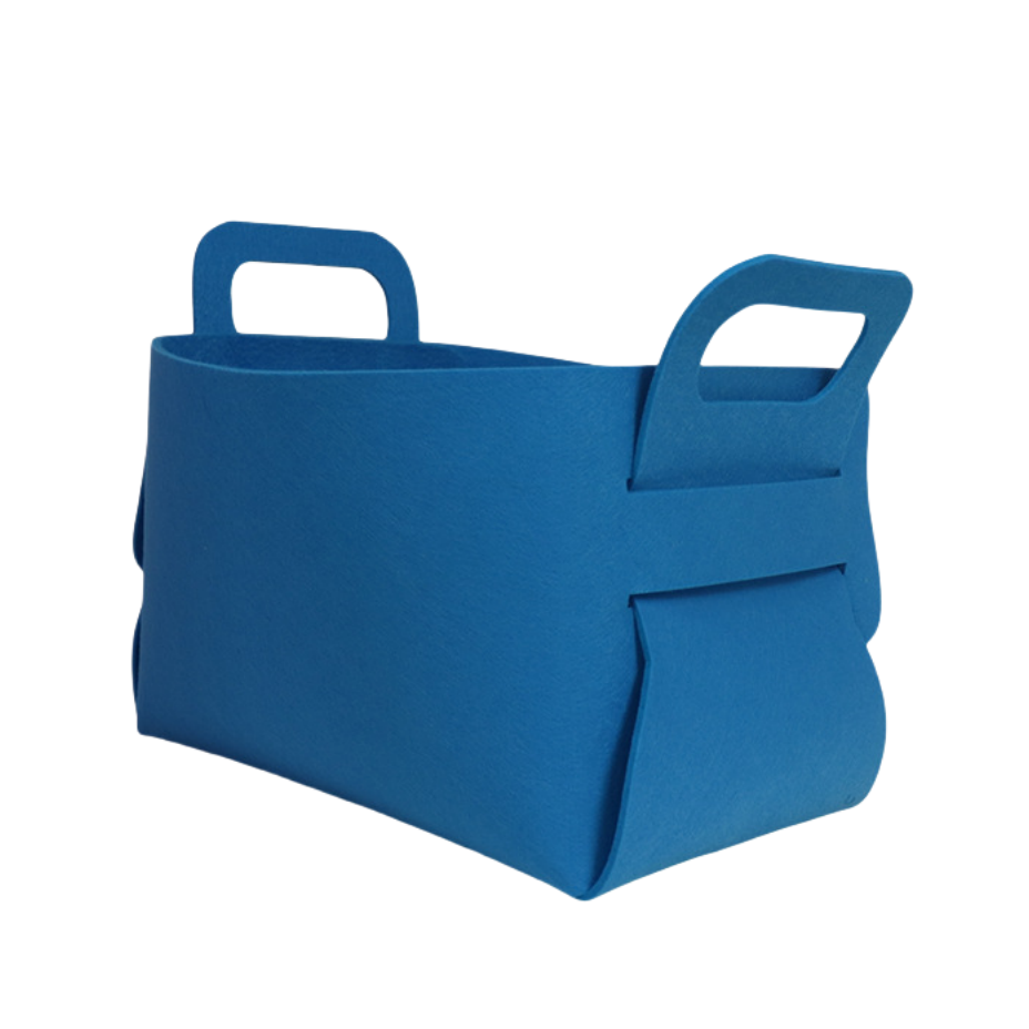 Collapsible Desktop Organizer Kids Foldable Box Felt Fabric Basket Storage Bin Felt Storage Bag for Clothes and Toys