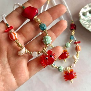 18K Gold Plated Non-Fading Dopamine Colorful <strong>Crab</strong> Glass Necklace Trendy Butterfly Pattern Stainless Steel Diamond Main <strong>Jewelry</strong> - Product Image 4