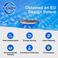 LANDY 21 Fuß Runde LDPE Solar-Poolabdeckung mit UV-Schutz Flexibel Solarabdeckung für Aufstellpools