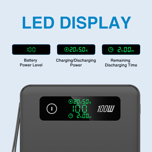 ไฟฉาย LED ฉุกเฉินใช้ในอาคารกลางแจ้งแหล่งจ่ายไฟ40000mAh 148WH 20V 5A USB QC 18W แล็ปท็อปชาร์จเร็<span class=keywords><strong>ว</strong></span> - Product Image 2